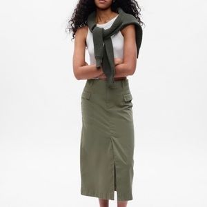 GAP Skirt, Cargo skirt, midi green